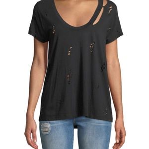 Zadaig & Voltaire Black t-shirt with holes